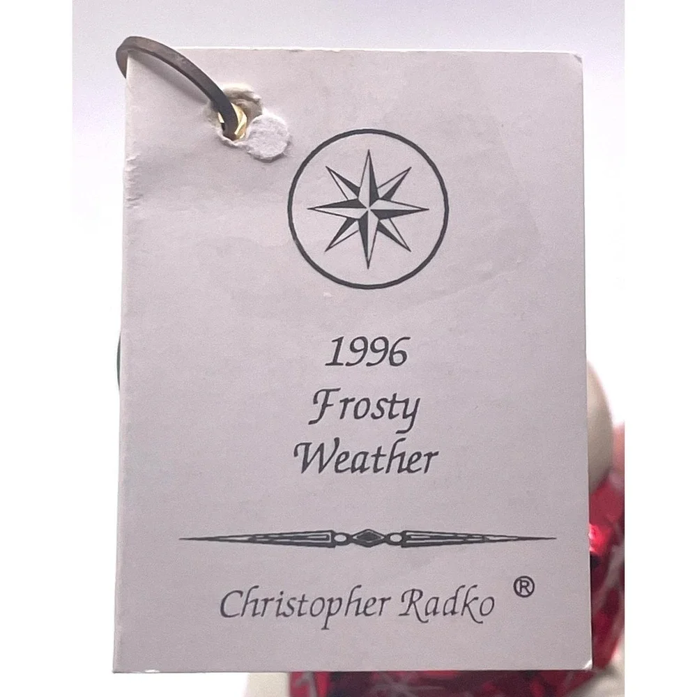 Christopher Radko Frosty Weather Glass Ornament 1996 Starlight Members Only wBox